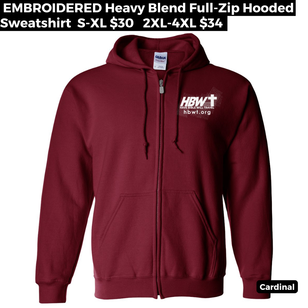 HBWT Embroidered Heavy Blend Full-Zip Hooded Sweatshirt